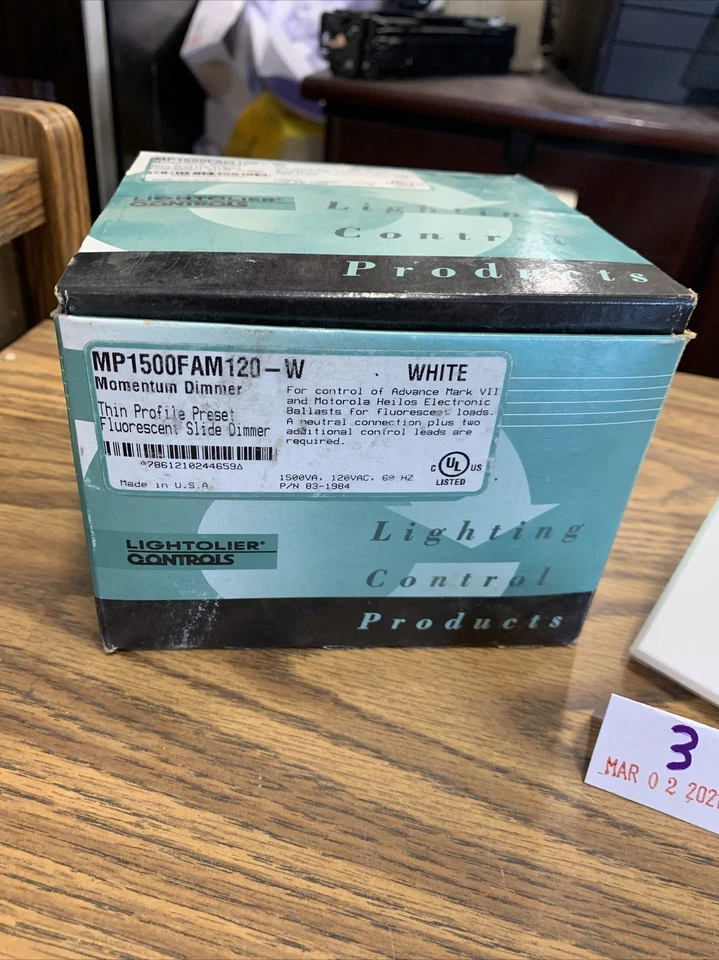 Lightolier Controls MP1500FAM120-W Slide Dimmer  - Imagem 4 de 4
