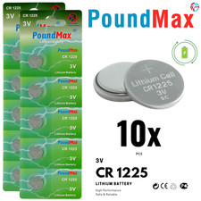 10 X New CR1225 3V Lithium Battery - Ideal for Watches, Remotes, Medical Devices