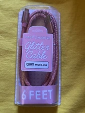 BRAND NEW Glitter Cable Fast Charging FOR MICRO USB  6 FEET