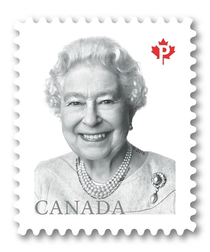 DIE CUT = QUEEN ELIZABETH II, = stamp from booklet, MNH Canada 2016 #2888i