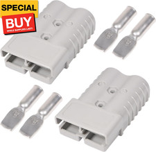 350A 600V Battery Quick Connect Disconnect Connectors with 2/0 AWG Cable Plugs 2
