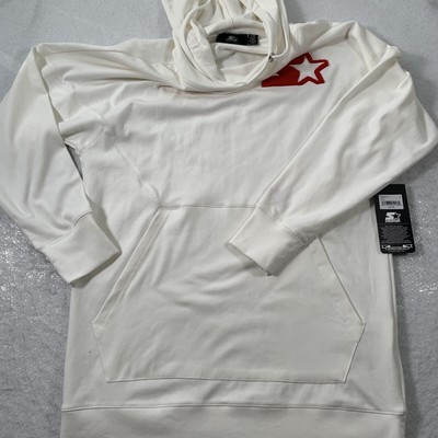 Starter Hoodie Mens Small White Creme Black Label Stretch Casual