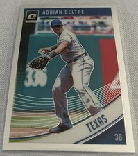 2018 Donruss Optic Baseball Adrian Beltre Texas Rangers base card #148