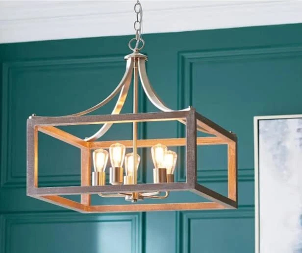 Hampton Bay Boswell Quarter 20 in. 5 Light Brushed Nickel