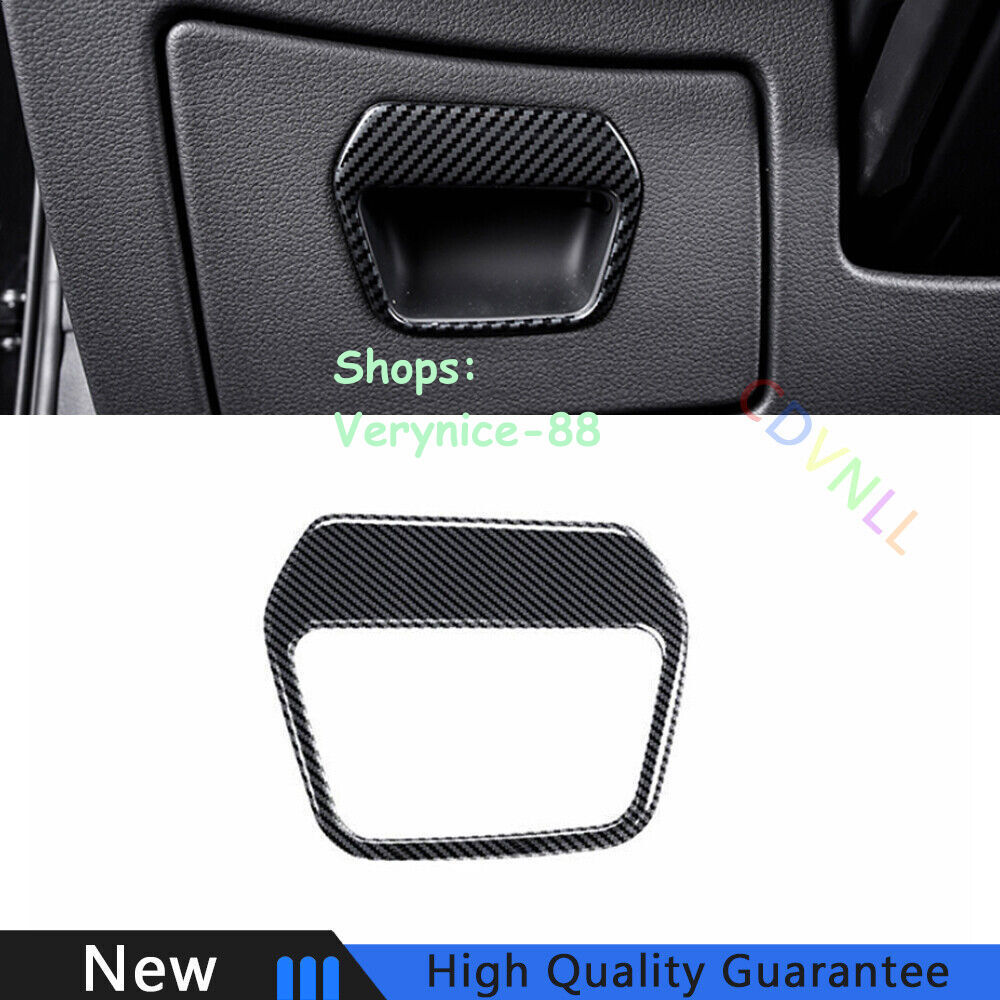 For Audi A6 A7 2019-2022 Carbon Fiber Steel Main Driver Storage Box Handle Cover