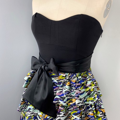Vestido sin tirantes Diane Von Furstenberg para mujer Alkin Brush Marks talla 8 - Imagen 2 de 9