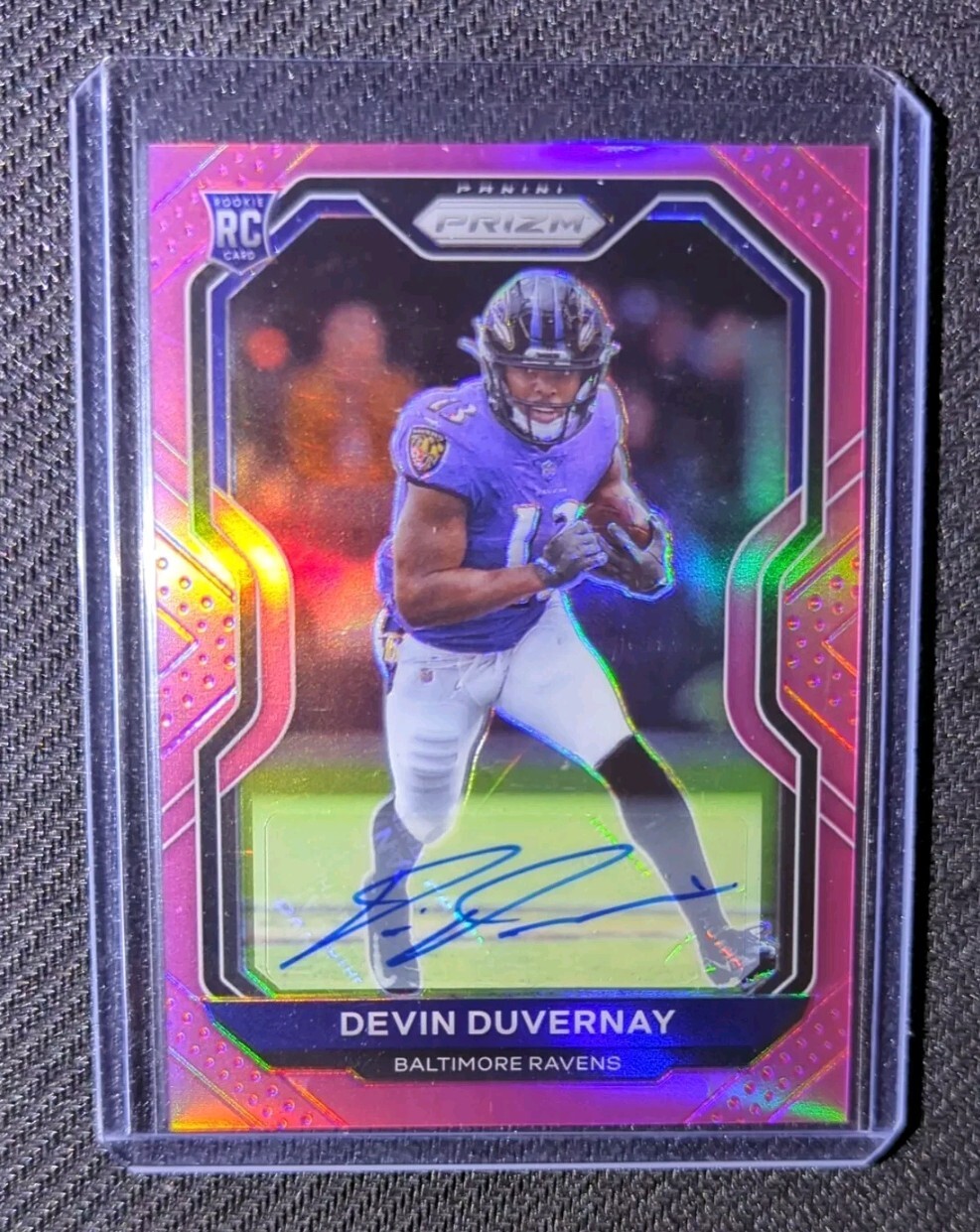 2020 Panini Prizm Pink Auto Devin Duvernay #380 Rookie Auto RC Ravens Jaguars