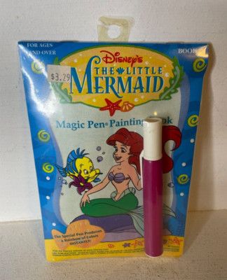Vintage 1990s Disney Little Mermaid Magic Pen Painting Book NEW