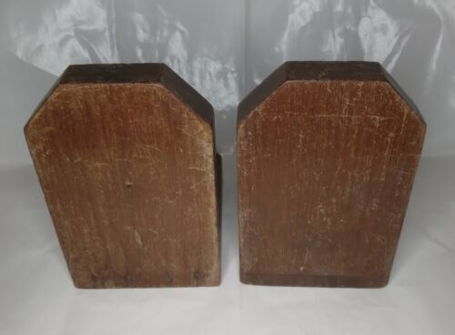 Masonic Wooden Hand Crafted Marquetry Bookends Bedford Lodge 925 HH Cropper - Picture 4 of 11