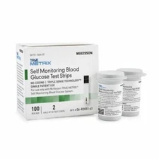 Blood Glucose Test Strips Box Of 100  by McKesson