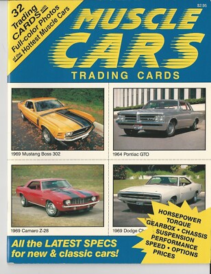 32 COLLECTOR MUSCLE CARS TRADING CARDS~FULL-COLOR PHOTOS~1989~FIND IT HERE!~~