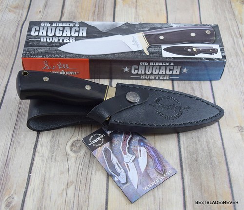 GIL HIBBEN CHUGACH HUNTER FIXED BLADE HUNTING KNIFE WITH LEATHER SHEATH - Picture 6 of 6