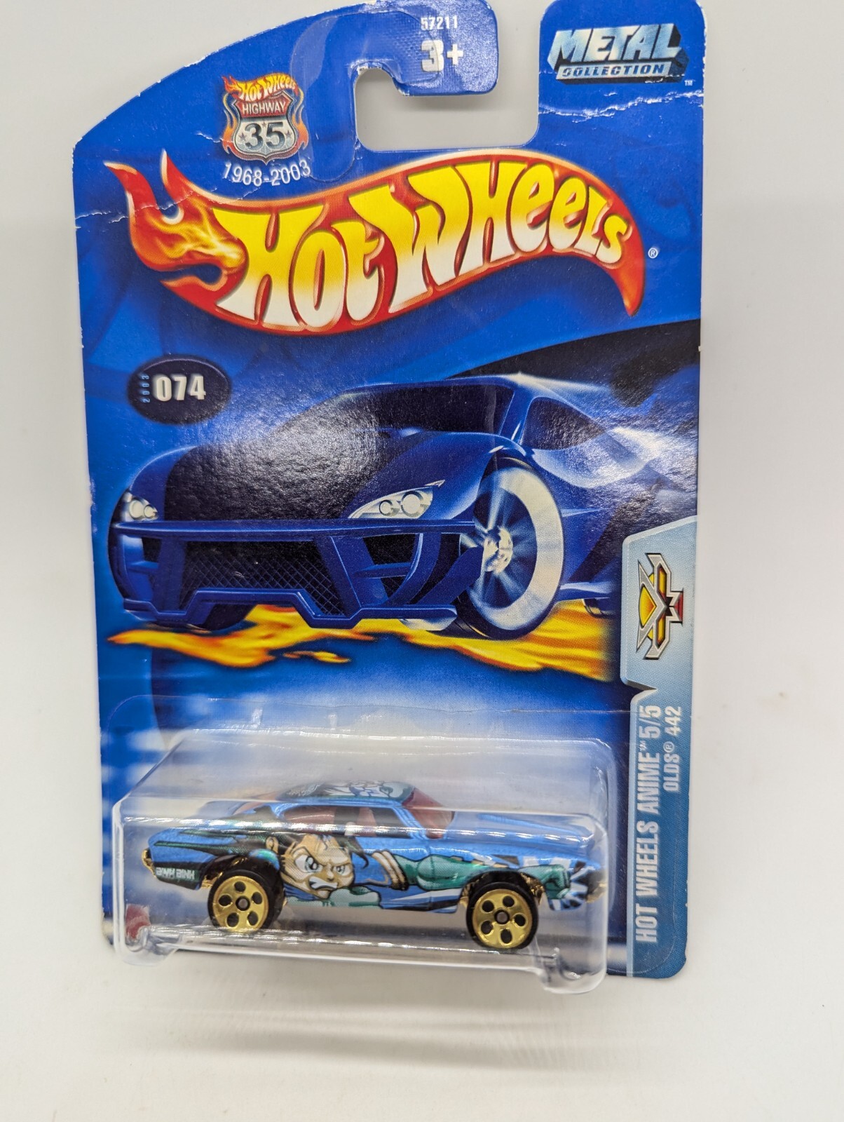 Hot Wheels Metal Collection Anime 5/5 Olds 442 Silver Plated Bottom