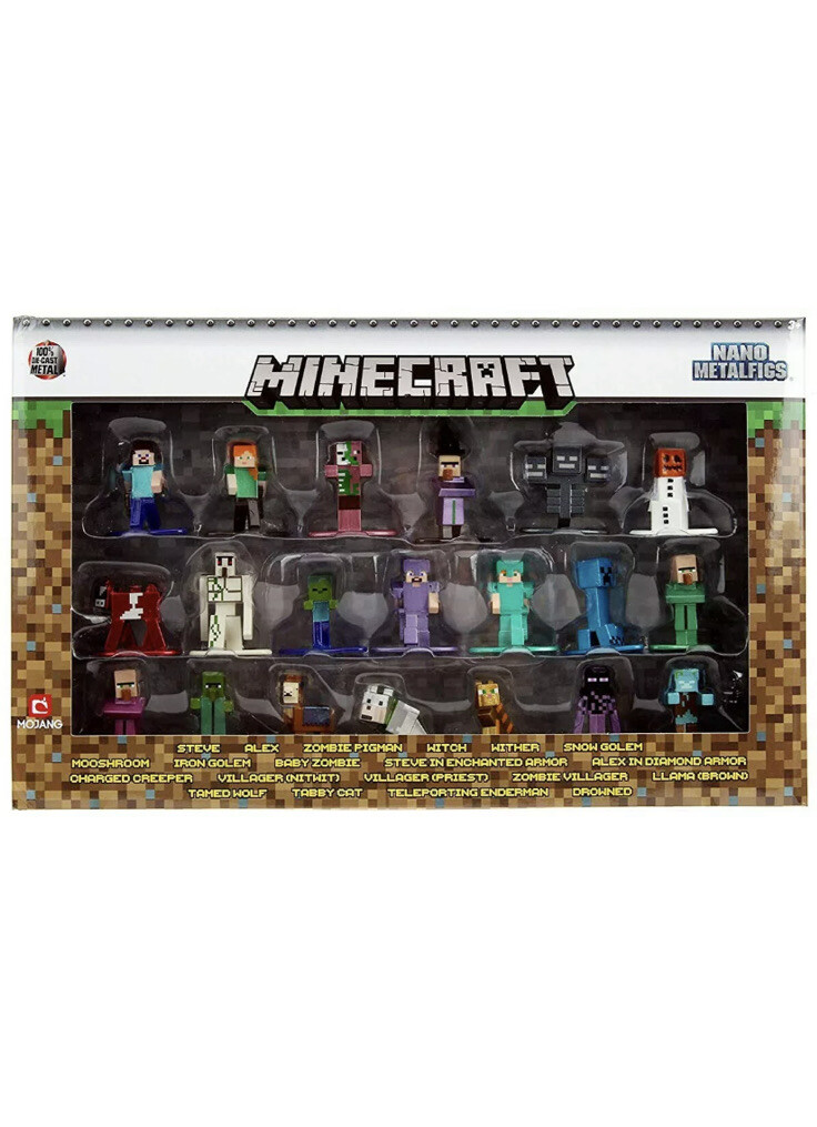 MINECRAFT Nano Metalfigs lot of 20 Die-Cast Metal Figures