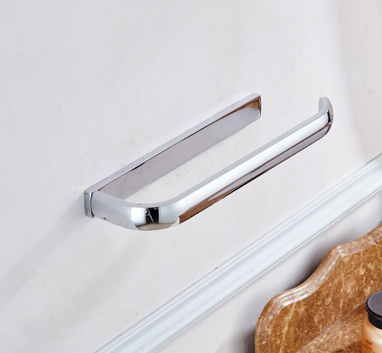 Polished Chrome Square Bathroom Accessories Set Bath Hardware Towel Bar ...