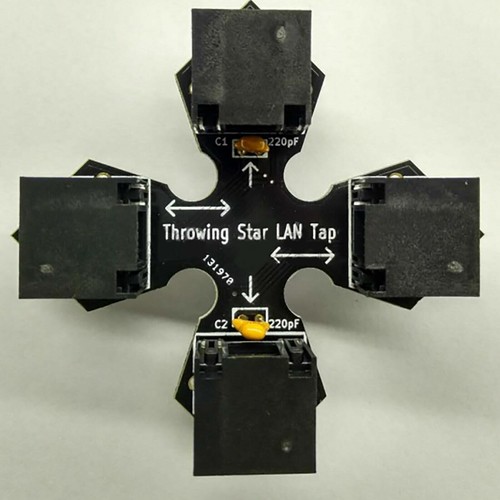 Throwing Star LAN Tap Ethernet Intranet Data Analysis Monitoring Communications - Afbeelding 1 van 4