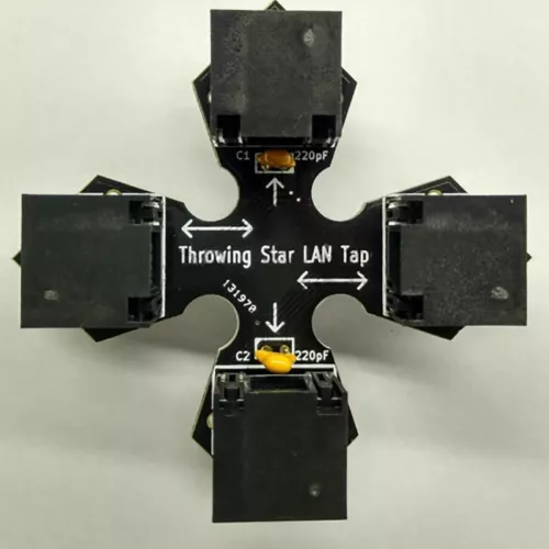 Throwing Star LAN Tap Ethernet Intranet Data Analysis Monitoring Communications