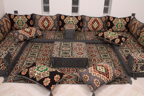Arabisches Majlis Sofa für Wohnzimmer, arabische Möbel, orientalische Sitzmöbel, Jalsa - Bild 18 von 19