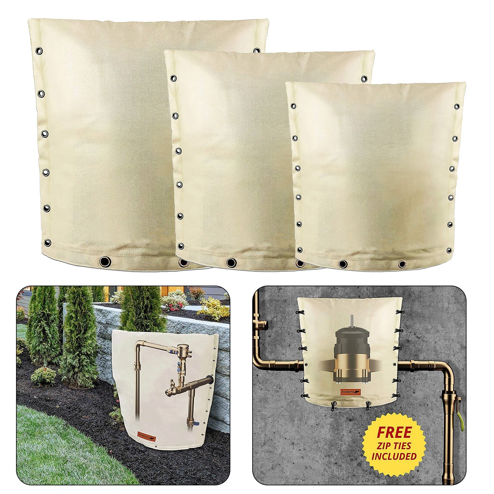 Frost Protection Cover Bag for Irrigation Backflow Preventer Insulated