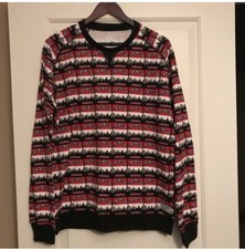 NWT Adidas Originals RUN DMC ALL OVER PRINT CREW Neck SWEATSHIRT AOP M Crewneck