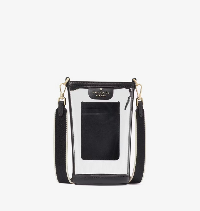 Kate Spade Clare North South Zip Phone Crossbody Clear See T