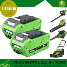 2PACK 8.0Ah Li-ion Battery For Greenworks 40 Volt G-MAX 29472 29462 29252 20202
