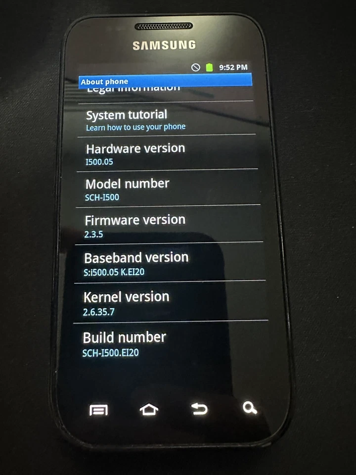 Samsung Galaxy S SCH-I500 2GB Black (Unlocked) Used, very good Condition - Image 4 of 4