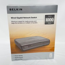 Belkin 8 Port 10/100/1000Mbps Wired Gigabit Network Switch F5D5141-8
