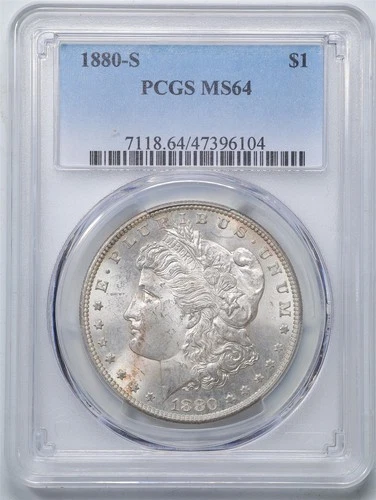 1880-S $1 Morgan Silver Dollar MS64 PCGS 47396104