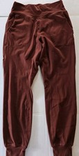 Senita Athletics Womens S Brown Athleisure Yoga Jogger Pants Pull On Stretch