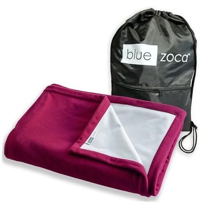 Beach Blanket Waterproof Sandproof Travel Size (65 x 50in) Merlot/Gray Mist