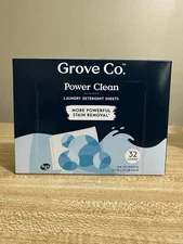 Grove Co Laundry Detergent Sheets Power Clean Dissolving Washer Sheets 32 Loads
