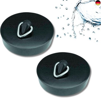 homeXpert Waschbeckenstöpsel 38mm [2 Stück], Abflussstopfen aus W-PVC, optimal a