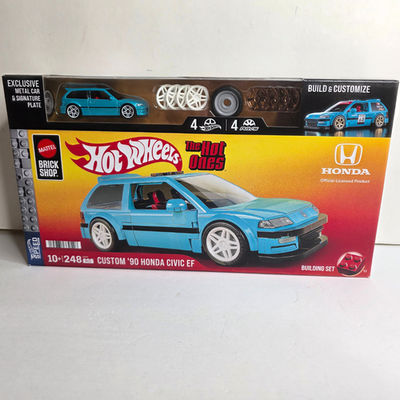 ホットウィール ホンダ シビック EF カーキット Mattel Brick Shop Hot Wheels Custom '90 Honda Civic EF Building