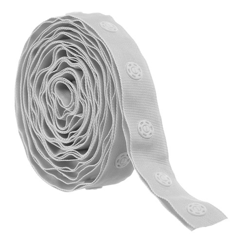 QUARKZMAN 6 Yard Snap Button Tape zum Nähen, Baumwoll Snap Button Borte Schnellverschluss Schnallenband für Kleidung Stoff DIY Handwerk, Beige