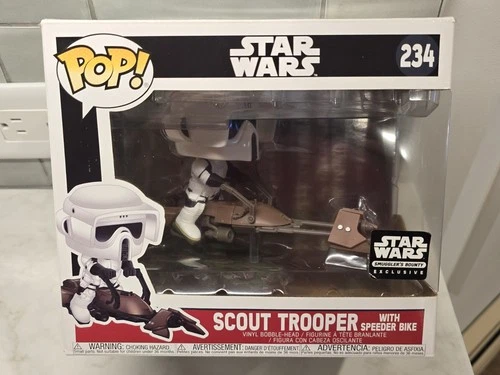 Funko Pop! Star Wars Scout Trooper with Speeder Bike Smuggler's Bounty Exclusive