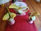 Hull Art Pottery Woodland Pink Green White Ceramic USA