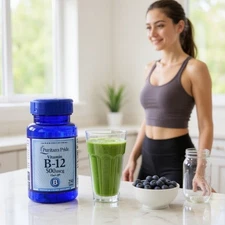 Puritan’s Pride B-12 500mcg 250 Tablets Energy Metabolism Support Exp 06/27