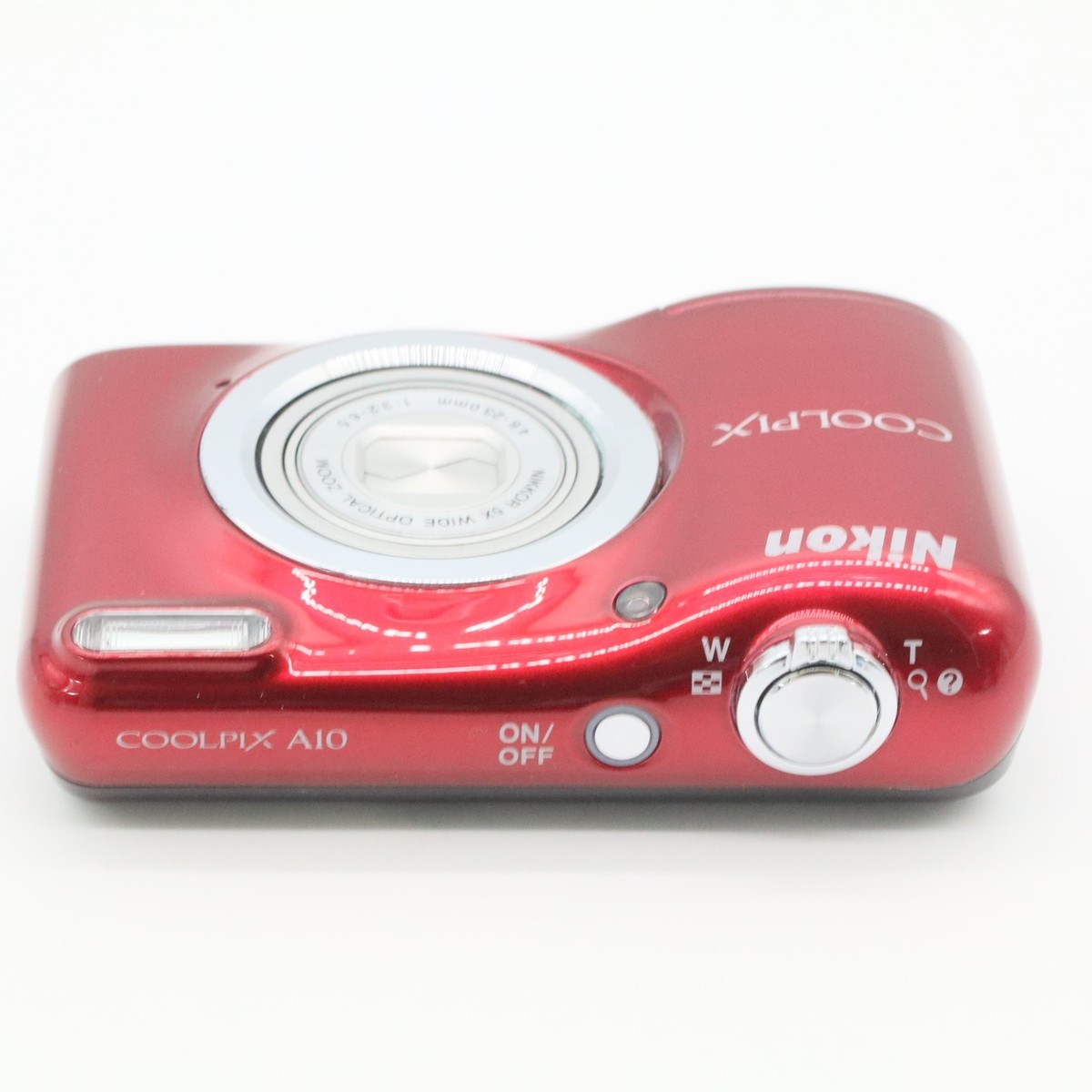 N-mint]Nikon COOLPIX A10 Red 16.1MP 5x Zoom Compact Digital Camera