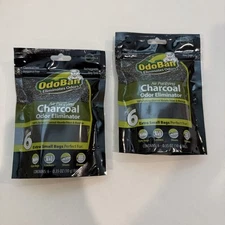 Odoban Charcoal Odor Eliminators Moisture Absorber 6 pack - 10 g - Lot of 2 NEW