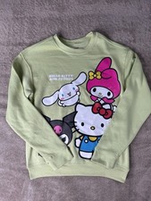 Hello Kitty and Friends By Sanrio,Sweatshirt Fleece,green,Sz Small
