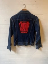 Vintage Denim Patch Jacket 1970s Travel Jacket 17x22 S - Bootleggers Riding FL
