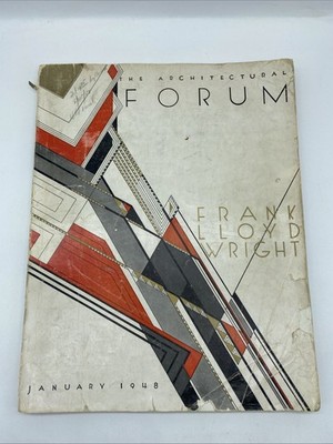 THE ARCHITECTURAL FORUM Jan 1948 Frank Lloyd Wright commercial residential plans