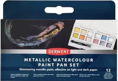 Derwent Metallic Watercolor Paint Pan Set