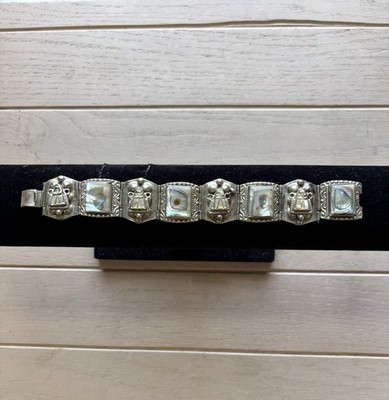 Vintage Sun Soaked Seaside Sterling Silver Boho Coastal Festival Cool Bracelet