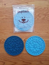 Pupteck 7" Silicone Blue Dog Lick Pad - 2 PACK - BRAND NEW
