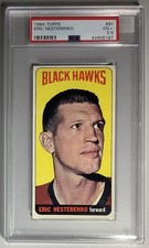 1964 TOPPS HOCKEY #91 ERIC NESTERENKO, PSA 3.5 VG+ (BLACK HAWKS) SHORT PRINT