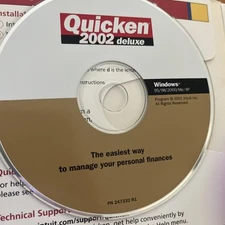 Intuit Quicken 2002 Deluxe CD For Windows 95/98/00/Me/XP