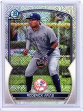 * RODERICK ARIAS * 2023 BOWMAN CHROME MOJO REFRACTOR PROSPECTS RC # 135