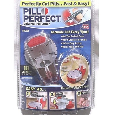 Pill Perfect Universal Pill Cutter Splitter Comfort Grip Fits Any Size